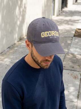 BIG Brand Georgia Est. 1788 Slate Grey Embroidered Baseball Cap